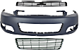 3-Piece Kit, Front Primed Bumper Cover, Includes (1) Bumper Cover, (1) Bumper Grille, and (1) Grille