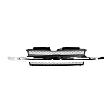 2002 Chevrolet Trailblazer - 2-Piece Kit, Grille Textured Gray, For Models With 2-Tone Paint, Includes (1) Bumper Cover and (1) Grille