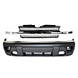 2-Piece Kit Front Upper - Primed, Lower - Textured Bumper Cover, Includes (1) Bumper Cover and (1) Grille