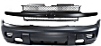 2002 Chevrolet Trailblazer LTZ - 2-Piece Kit Front Primed Bumper Cover,  Includes (1) Bumper Cover and (1) Grille