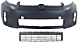 2-Piece Kit, Front Primed Bumper Cover, Includes (1) Bumper Cover and (1) Bumper Grille