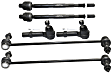 6-Piece Kit Front, Driver and Passenger Side Suspension Kit, Includes (4) Tie Rod End and (2) Sway Bar Link