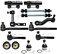 14-Piece Kit Front Suspension Kit, Includes (4) Ball Joint, (1) Idler Arm, (1) Pitman Arm, (2) Sway Bar Link, (2) Tie Rod Adjusting Sleeve, and (4) Tie Rod End