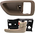 2-Piece Kit Front and Rear, Passenger Side Interior Door Handle Kit, Beige, With door lock button, Includes (1) Door Handle Trim and (1) Interior Door Handle