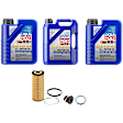 2009 Audi A6 Quattro - 6-Piece Kit Synthetic Motor Oil, 6.87 Quart (qt) capacity, Includes (3) Motor Oil, (1) Oil Drain Plug, (1) Oil Drain Plug Gasket and (1) Oil Filter