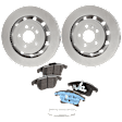 Front Brake Disc and Pad Kit, G-Coated, Plain Surface, 5 Lugs, 352.04 mm, Ceramic