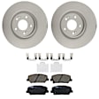 KIT-121325-AE151 Front Brake Disc and Pad Kit, G-Coated, Plain Surface, 5 Lugs, 320.04 mm, Ceramic