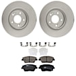 KIT-121325-AE152 Front Brake Disc and Pad Kit, G-Coated, Plain Surface, 5 Lugs, 320.04 mm, Ceramic