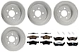 KIT-121325-AE191 Front and Rear Brake Disc and Pad Kit, G-Coated, Plain Surface, 5 Lugs, Front-288.04 mm/Rear-284.99 mm, Ceramic