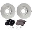 Front Brake Disc and Pad Kit, G-Coated, Plain Surface, 5 Lugs, 295.91 mm, Ceramic