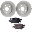 Front Brake Disc and Pad Kit, G-Coated, Plain Surface, 5 Lugs, 305.05 mm, Ceramic