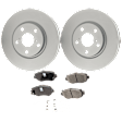 Front Brake Disc and Pad Kit, G-Coated, Plain Surface, 5 Lugs, 295.91 mm, Ceramic