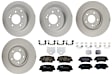 KIT-121325-AE218 Front and Rear Brake Disc and Pad Kit, G-Coated, Plain Surface, 5 Lugs, Front-320.04 mm/Rear-282.96 mm, Front-Ceramic/Rear-Semi-Metallic