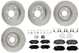 KIT-121325-AE234 Front and Rear Brake Disc and Pad Kit, G-Coated, Plain Surface, 5 Lugs, Front-320.04 mm/Rear-282.96 mm, Front-Ceramic/Rear-Semi-Metallic