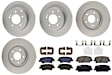 KIT-121325-AE240 Front and Rear Brake Disc and Pad Kit, G-Coated, Plain Surface, 5 Lugs, Front-320.04 mm/Rear-282.96 mm, Front-Ceramic/Rear-Semi-Metallic