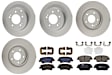 KIT-121325-AE241 Front and Rear Brake Disc and Pad Kit, G-Coated, Plain Surface, 5 Lugs, Front-320.04 mm/Rear-282.96 mm, Front-Ceramic/Rear-Semi-Metallic