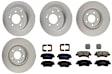 KIT-121325-AE245 Front and Rear Brake Disc and Pad Kit, G-Coated, Plain Surface, 5 Lugs, Front-320.04 mm/Rear-282.96 mm, Semi-metallic