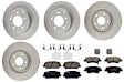 KIT-121325-AE246 Front and Rear Brake Disc and Pad Kit, G-Coated, Plain Surface, 5 Lugs, Front-320.04 mm/Rear-282.96 mm, Front-Ceramic/Rear-Semi-Metallic