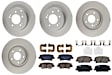 KIT-121325-AE252 Front and Rear Brake Disc and Pad Kit, G-Coated, Plain Surface, 5 Lugs, Front-320.04 mm/Rear-282.96 mm, Front-Ceramic/Rear-Semi-Metallic