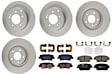 KIT-121325-AE253 Front and Rear Brake Disc and Pad Kit, G-Coated, Plain Surface, 5 Lugs, Front-320.04 mm/Rear-282.96 mm, Front-Ceramic/Rear-Semi-Metallic