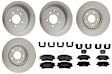 KIT-121325-AE267 Front and Rear Brake Disc and Pad Kit, G-Coated, Plain Surface, 5 Lugs, Front-320.04 mm/Rear-302.01 mm, Ceramic