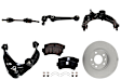 Front, Driver and Passenger Side Axle Assembly - 9-Piece Kit, 2.5L, 4Cyl