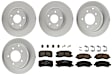 KIT-121325-AE348 Front and Rear Brake Disc and Pad Kit, G-Coated, Plain Surface, 5 Lugs, Front-293.88 mm/Rear-262.13 mm, Ceramic