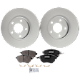 Front Brake Disc and Pad Kit, G-Coated, Plain Surface, 5 Lugs, 295.91 mm, Ceramic