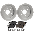 Rear Brake Disc and Pad Kit, G-Coated, Plain Surface, 6 Lugs, 320.04 mm, Ceramic