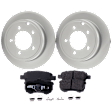 Brake Disc and Pad Kit, G-Coated, Plain Surface, 5 Lugs, 262.13 mm, Ceramic