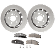 Front Brake Disc and Pad Kit, G-Coated, Plain Surface, 5 Lugs, 352.04 mm, Ceramic