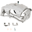 4-Wheel Set Front and Rear Brake Kit With Calipers, Plain Surface 6 Lugs Front and Rear-325.12 mm Front-Ceramic/Rear-Semi-Metallic, Includes (4) Brake Caliper, (4) Brake Disc and (2) Brake Pad Set