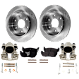 2-Wheel Set Rear Brake Kit With Calipers, Plain Surface 6 Lugs 320.04 mm Semi-metallic, Includes (2) Brake Caliper, (2) Brake Disc and (1) Brake Pad Set