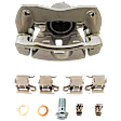 2-Wheel Set Front Brake Kit With Calipers, Plain Surface 5 Lugs 295.91 mm Ceramic, Includes (2) Brake Caliper, (2) Brake Disc and (1) Brake Pad Set