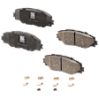 2-Wheel Set Front Brake Kit With Calipers, Plain Surface 5 Lugs 295.91 mm Ceramic, Includes (2) Brake Caliper, (2) Brake Disc and (1) Brake Pad Set