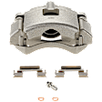 4-Wheel Set Brake Kit With Calipers, Plain Surface 5 Lugs Front-296.93 mm/Rear-270 mm Ceramic FWD, Includes (4) Brake Caliper, (4) Brake Disc, and (1) Brake Pad Set