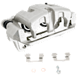 2-Wheel Set Front Brake Kit With Calipers, Plain Surface 5 Lugs 320 mm Organic, Includes (2) Caliper, (2) Disc, and (1) Pad Set
