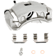 2-Wheel Set Front Brake Kit With Calipers, Plain Surface 4 Lugs 256.03 mm Ceramic FWD, Includes (2) Brake Caliper, (2) Brake Disc and (1) Brake Pad Set