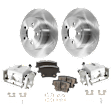 2005-2020 Chrysler 300 - 2-Wheel Set Rear Brake Kit With Calipers, Plain Surface 5 Lugs 320.04 mm Ceramic, Includes (2) Brake Caliper, (2) Brake Disc and (1) Brake Pad Set