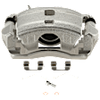 2-Wheel Set Front Brake Kit With Calipers, Cross-drilled and Slotted 5 Lugs Ceramic FWD, Includes (2) Caliper, (2) Disc, and (1) Pad Set