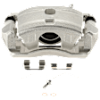 2-Wheel Set Front Brake Kit With Calipers, Cross-drilled and Slotted 5 Lugs Ceramic FWD, Includes (2) Caliper, (2) Disc, and (1) Pad Set