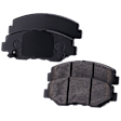 2-Wheel Set Front Brake Kit With Calipers, Cross-drilled and Slotted 5 Lugs Ceramic FWD, Includes (2) Caliper, (2) Disc, and (1) Pad Set
