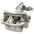 2-Wheel Set Rear Brake Kit With Calipers, Cross-drilled and Slotted 5 Lugs 262 mm Organic FWD, Includes (2) Brake Caliper, (2) Brake Disc and (1) Brake Pad Set