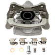2-Wheel Set Rear Brake Kit With Calipers, Cross-drilled and Slotted 5 Lugs 309 mm Ceramic, Includes (2) Brake Caliper, (2) Brake Disc and (1) Brake Pad Set