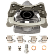 2-Wheel Set Rear Brake Kit With Calipers, Cross-drilled and Slotted 5 Lugs 309 mm Ceramic, Includes (2) Brake Caliper, (2) Brake Disc and (1) Brake Pad Set