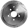 2-Wheel Set Rear Brake Kit With Calipers, Cross-drilled and Slotted 5 Lugs 309 mm Ceramic, Includes (2) Brake Caliper, (2) Brake Disc and (1) Brake Pad Set