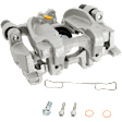 2-Wheel Set Rear Brake Kit With Calipers, Plain Surface 5 Lugs 314.96 mm Ceramic, Includes (2) Brake Caliper, (1) Brake Pad Set and (2) Brake Disc