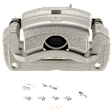 2-Wheel Set Front Brake Kit With Calipers, Cross-drilled and Slotted 5 Lugs 299 mm Ceramic, Includes (2) Brake Caliper, (1) Brake Pad Set and (2) Brake Disc