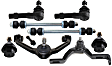 8-Piece Kit Front, Driver and Passenger Side, Upper Control Arm Kit, Includes (2) Ball Joint, (2) Control Arm, (2) Sway Bar Link, and (2) Tie Rod End