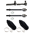 6-Piece Kit Driver and Passenger Side Suspension Kit, Includes (2) Steering Rack Boot and (4) Tie Rod End